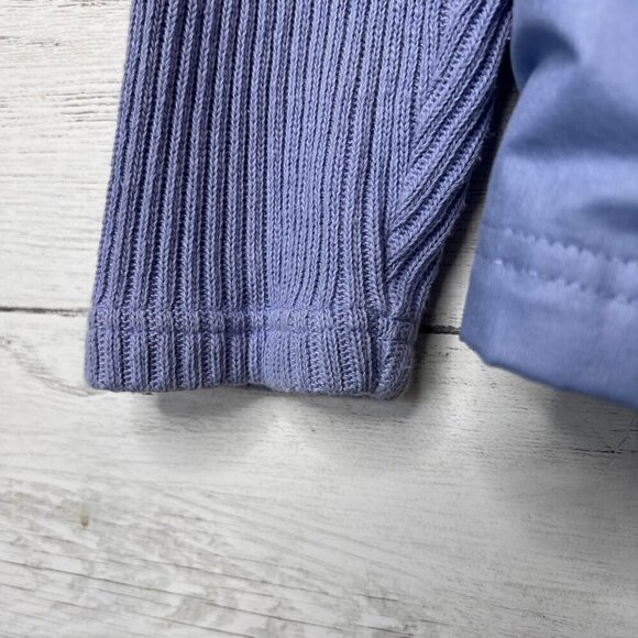 Chicos Zenergy Jacket Womens Size 0/Small Light Periwinkle Knit Mix Long Sleeve - Picture 7 of 15